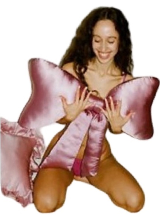 Urban Outfitters Other - 🎀 Urban Outfitters Mauve Satin Bow Accent Pillow 🎀